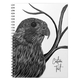 Peregrine Falcon in boomtakken met handschrift Notitieboek