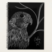 Peregrine Falcon in boomtakken met handschrift Planner (Voorkant)