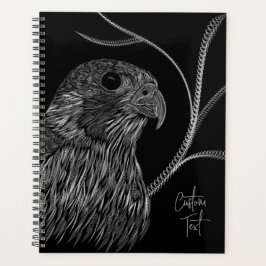 Peregrine Falcon in boomtakken met handschrift Planner