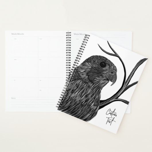 Peregrine Falcon in boomtakken met handschrift Planner (Display)