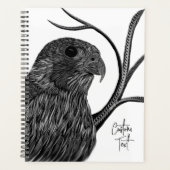 Peregrine Falcon in boomtakken met handschrift Planner (Voorkant)
