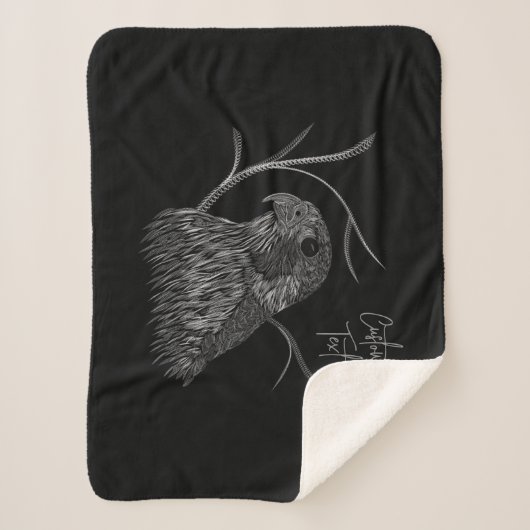 Peregrine Falcon in boomtakken met handschrift Sherpa Deken (Voorkant)