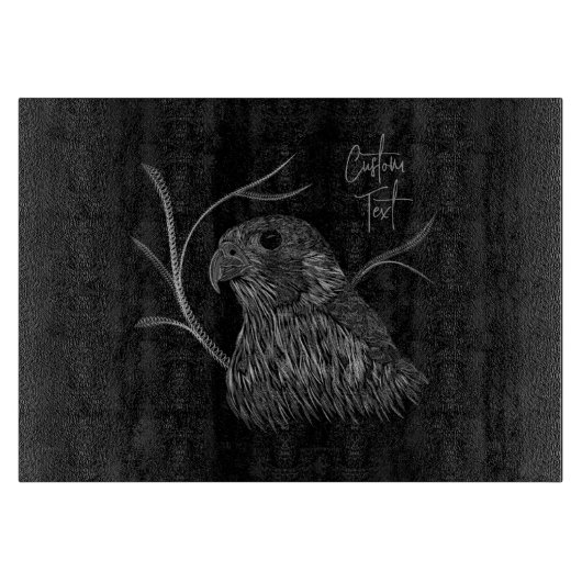 Peregrine Falcon in boomtakken met handschrift Snijplank (Voorkant)