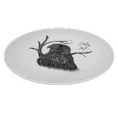 Peregrine Falcon in boomtakken met handschrift Snijplank (Hoek)