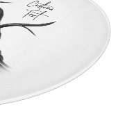 Peregrine Falcon in boomtakken met handschrift Snijplank (Hoek)