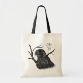 Peregrine Falcon in boomtakken met handschrift Tote Bag (Voorkant)
