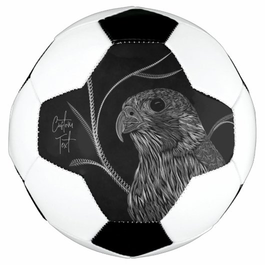 Peregrine Falcon in boomtakken met handschrift Voetbal (Voorkant)