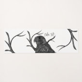 Peregrine Falcon in boomtakken met handschrift Yogamat (Achterkant (horizontaal))