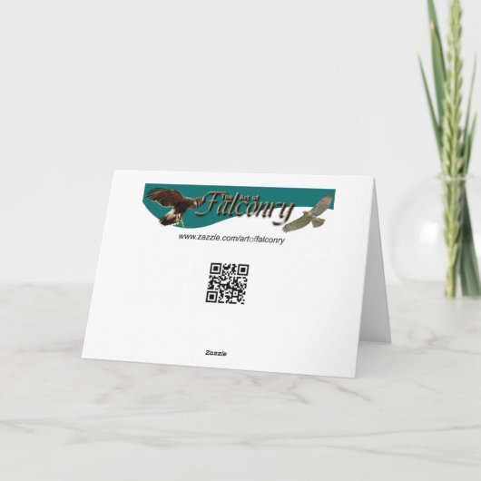 Peregrine Falcon in Flight Kaart (Achterkant)