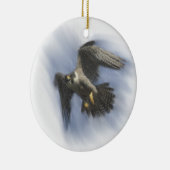 Peregrine Falcon in Flight Keramisch Ornament (Rechts)