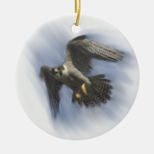 Peregrine Falcon in Flight Keramisch Ornament (Voorkant)