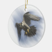 Peregrine Falcon in Flight Keramisch Ornament (Links)