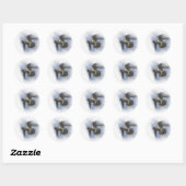 Peregrine Falcon in Flight Ronde Sticker (Vel)