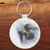 Peregrine Falcon in Flight Sleutelhanger (Voorkant)