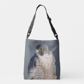 Peregrine Falcon langs de Hudson rivier Crossbody Tas (Achterkant)