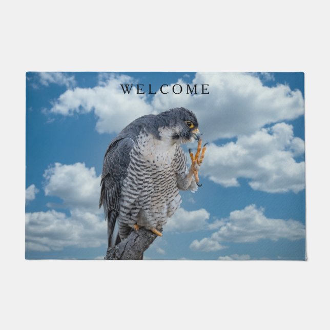 Peregrine Falcon langs de Hudson rivier Deurmat (Voorkant)
