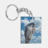 Peregrine Falcon langs de Hudson rivier Sleutelhanger (Voorkant Links)