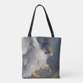 Peregrine Falcon langs de Hudson rivier Tote Bag (Achterkant)