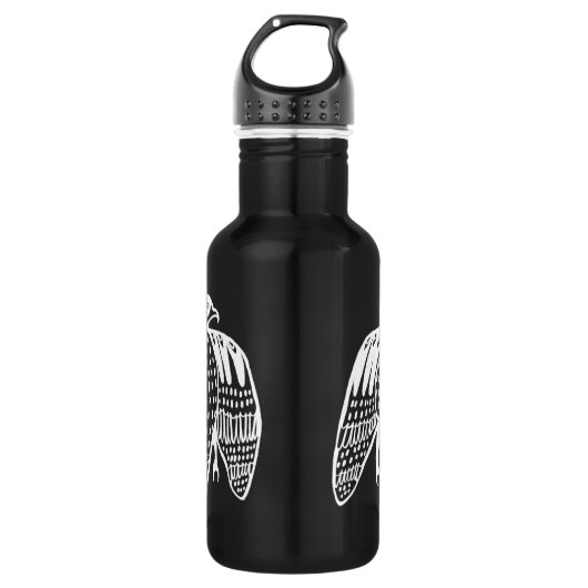 Peregrine Falcon line tekening in wit Waterfles (Voorkant)