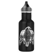 Peregrine Falcon line tekening in wit Waterfles (Rechts)