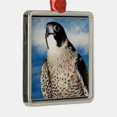 Peregrine Falcon Metalen Ornament (Rechts)