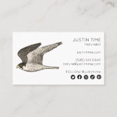 Peregrine Falcon Naturalist Guide Birdwatch Visitekaartje (Achterkant)