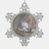 Peregrine Falcon op het Palisades Interstate Park Tin Sneeuwvlok Ornament (Voorkant)