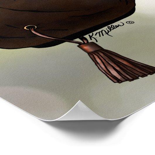 Peregrine Falcon over handschoen Poster (Hoek)