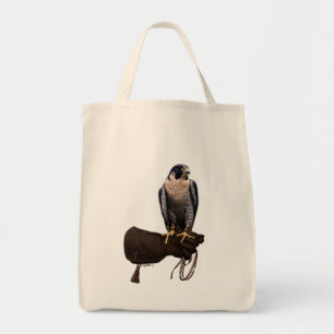 Peregrine Falcon over handschoen Tote Bag