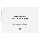 Peregrine Falcon-Pencil (Achterkant Horizontaal)