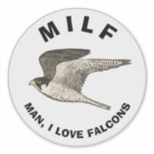 Peregrine Falcon Pencil Illustratie GRAPPIG MILF Sticker (Voorkant)