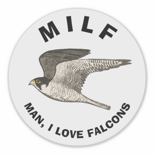 Peregrine Falcon Pencil Illustratie GRAPPIG MILF Sticker (Voorkant)
