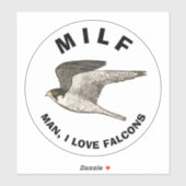 Peregrine Falcon Pencil Illustratie GRAPPIG MILF Sticker (Vel)