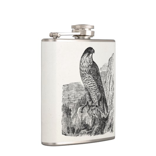  peregrine Falcon Personalized Retro Birds Heupfles (Rechts)