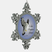 Peregrine Falcon pewter snewflake-versiering Tin Sneeuwvlok Ornament (Links)