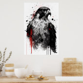 Peregrine Falcon Portrait Poster (Keuken)
