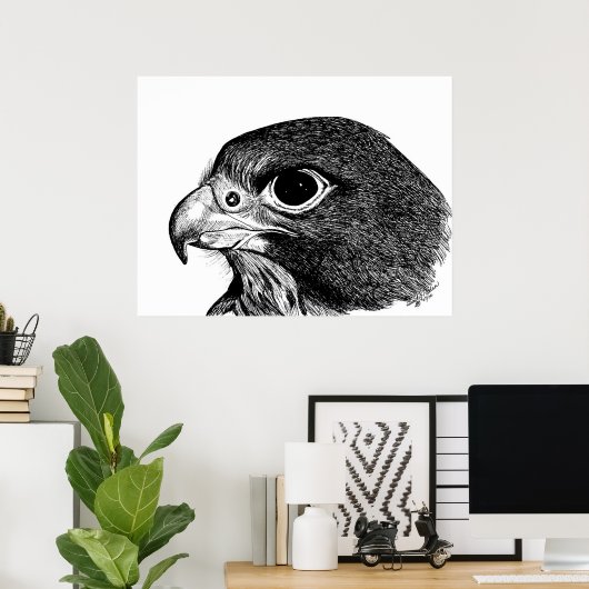 Peregrine Falcon Poster (Thuiskantoor)