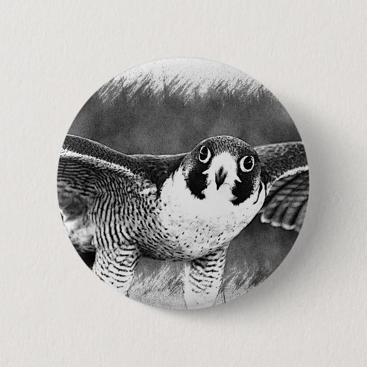 Peregrine Falcon Ronde Button 5,7 Cm (Voorkant)