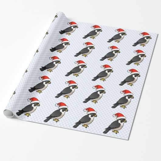 Peregrine Falcon Santa Cadeaupapier (Uitgerold)