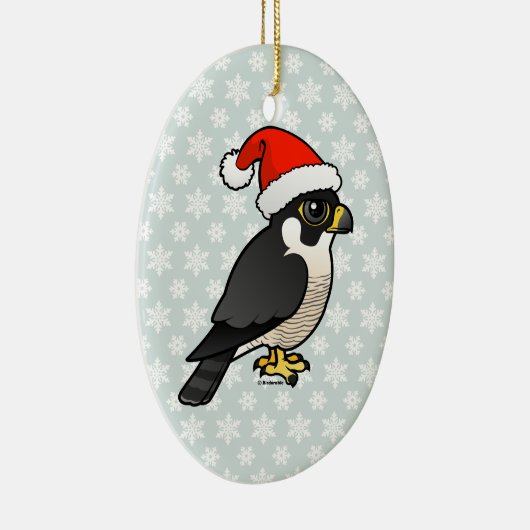 Peregrine Falcon Santa Keramisch Ornament (Rechts)