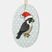 Peregrine Falcon Santa Keramisch Ornament (Links)