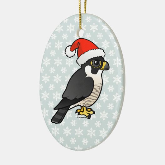 Peregrine Falcon Santa Keramisch Ornament (Links)