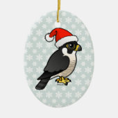 Peregrine Falcon Santa Keramisch Ornament (Voorkant)