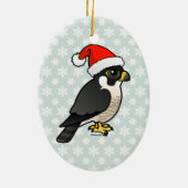 Peregrine Falcon Santa Keramisch Ornament (Achterkant)