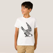 Peregrine Falcon Sketch T-shirt (Voorkant volledig)