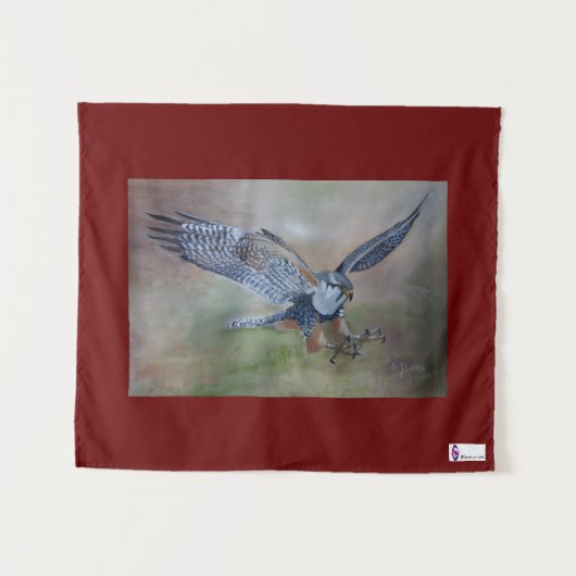 Peregrine Falcon Tapestry Wandkleed (Voorkant (horizontaal))