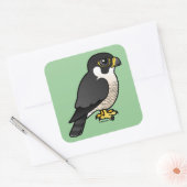 Peregrine Falcon Vierkante Sticker (Envelop)