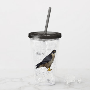 Peregrine falcon-vogelschilderij cartoon acryl drinkbeker