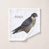 Peregrine falcon-vogelschilderij cartoon bad handdoek (Wasdoekje)