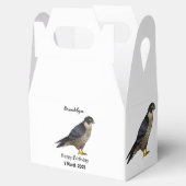 Peregrine falcon-vogelschilderij cartoon bedankdoosjes (Geopend)
